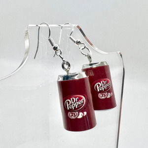 Dr Pepper Earrings - Soft Drink Earrings - Soda Can Earrings